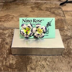 Nino Rose handmade porcelain earrings